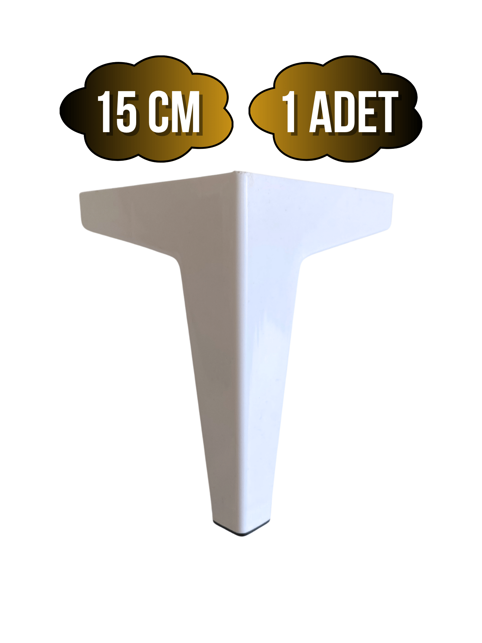 Serçe Düz 15CM Plastik Ayak Mobilya Masa ve Dolap Ayağı(15CM)(BEYAZ)