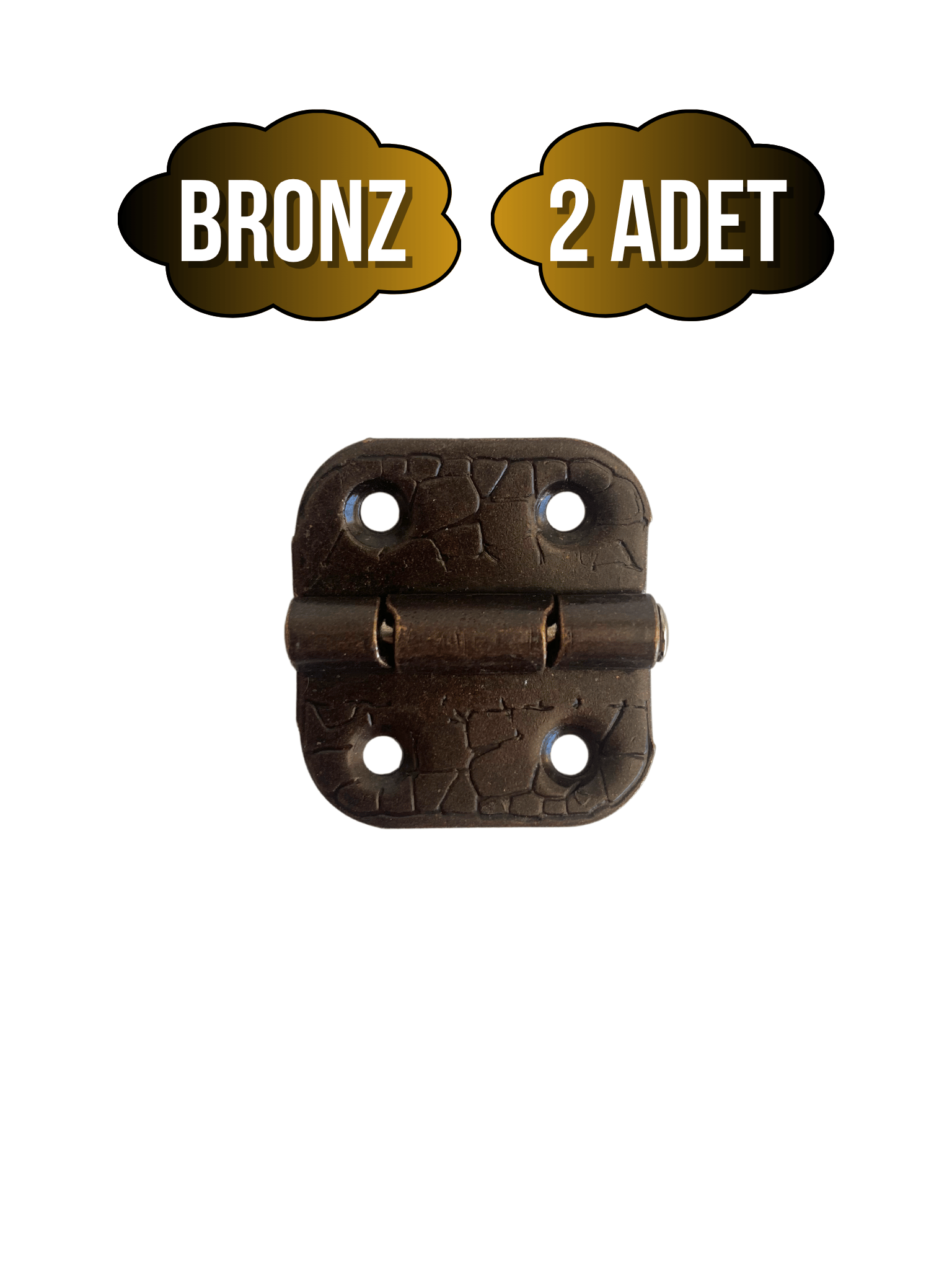 Tavla Menteşesi Stoplu Mobilya Kutu Menteşesi(BRONZ)(EN:3CM BOY:3CM)