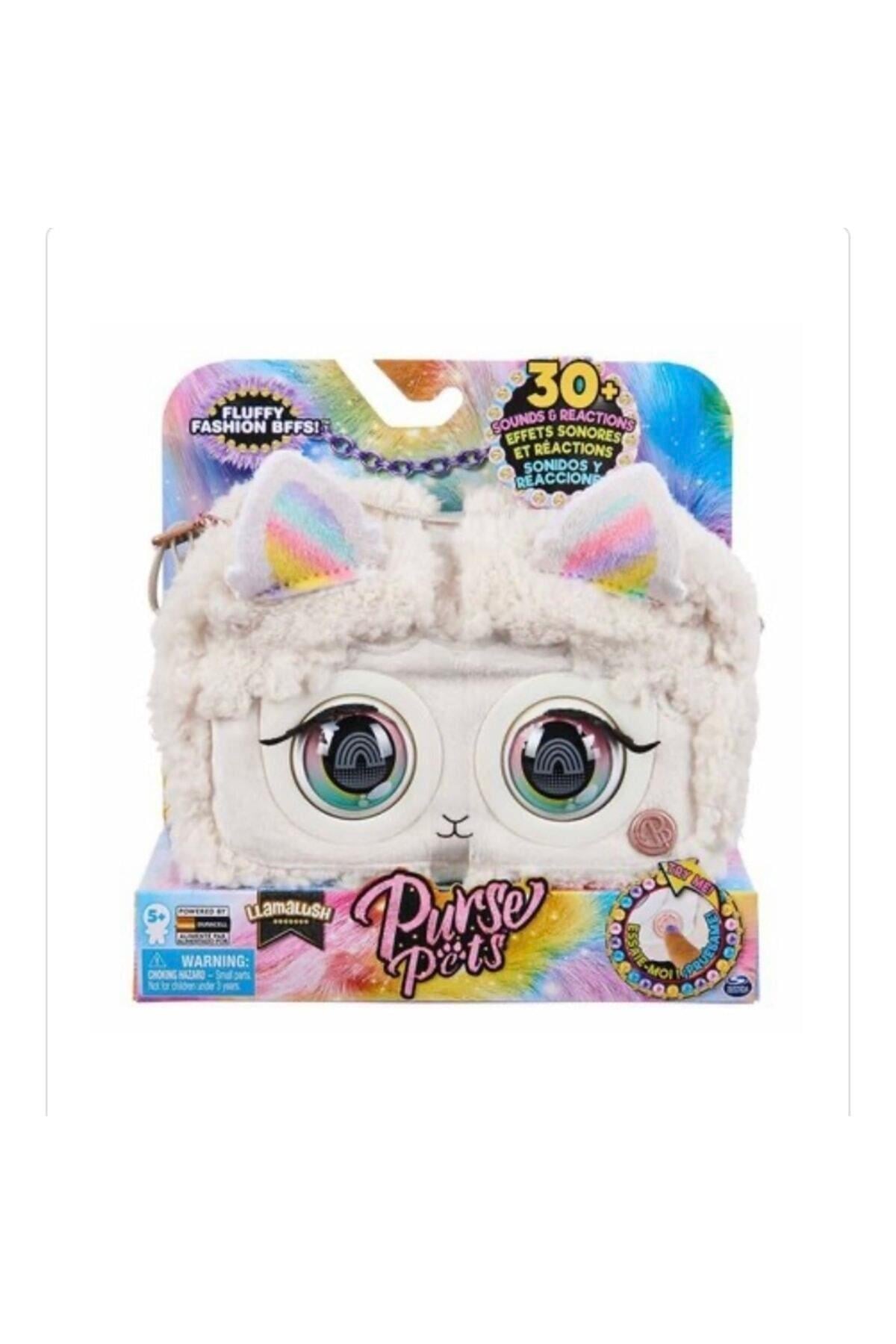 Purse Pets Fluffy Göz Kırpan Sesli Ve Efektli Kedi Çocuk Çantası - 6062238