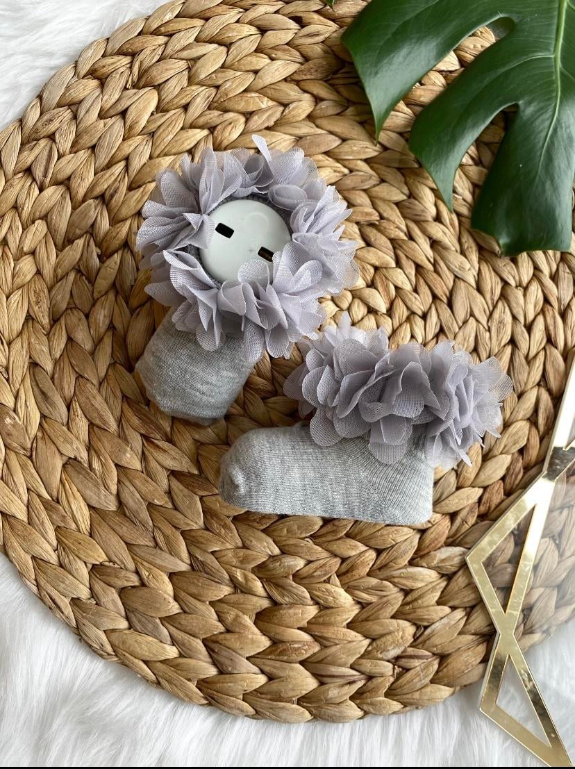 0-6 Ay Gri Tütü Çorap