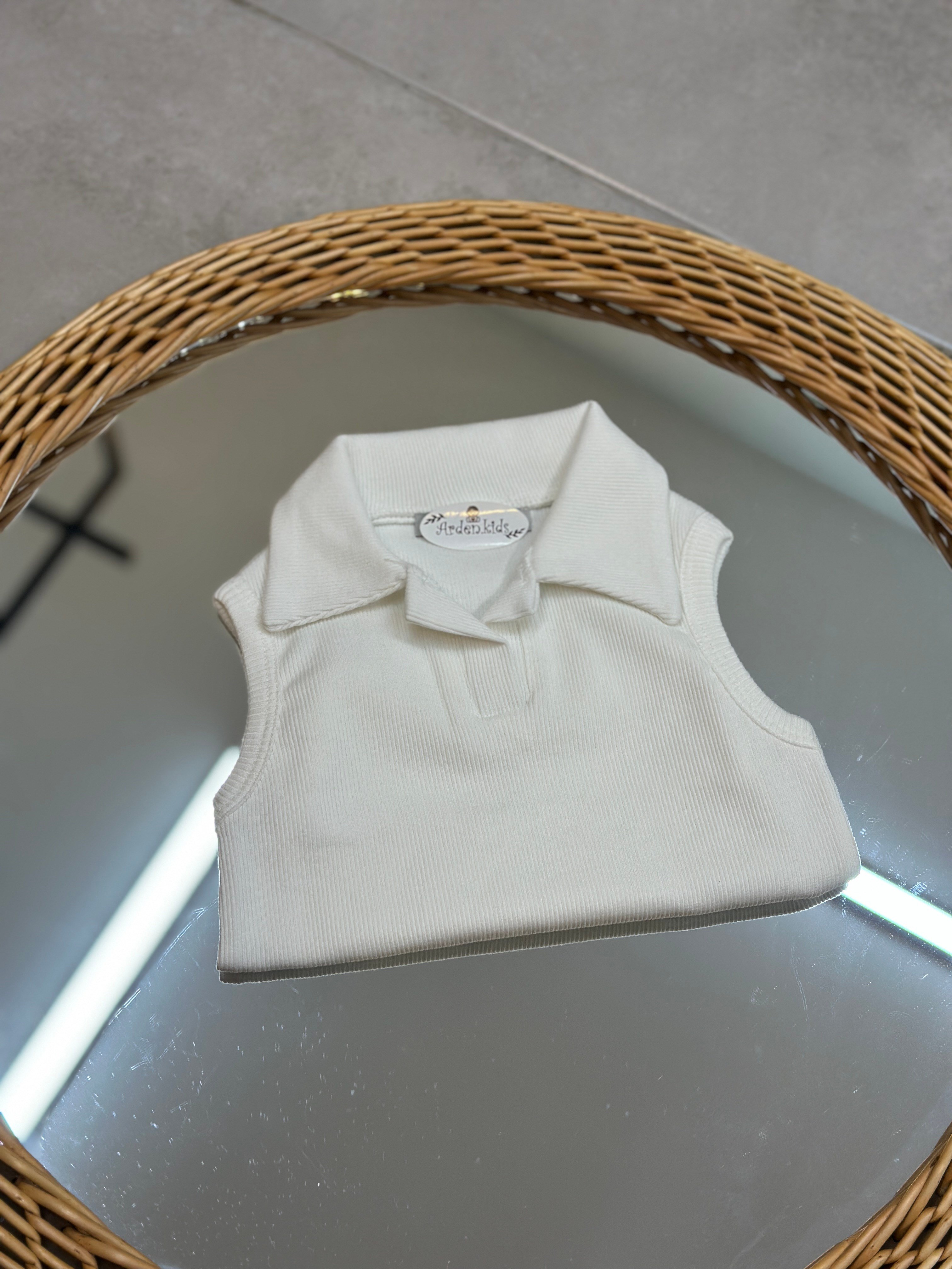 2-10 Yaş Ekru Yaka Detaylı Body 