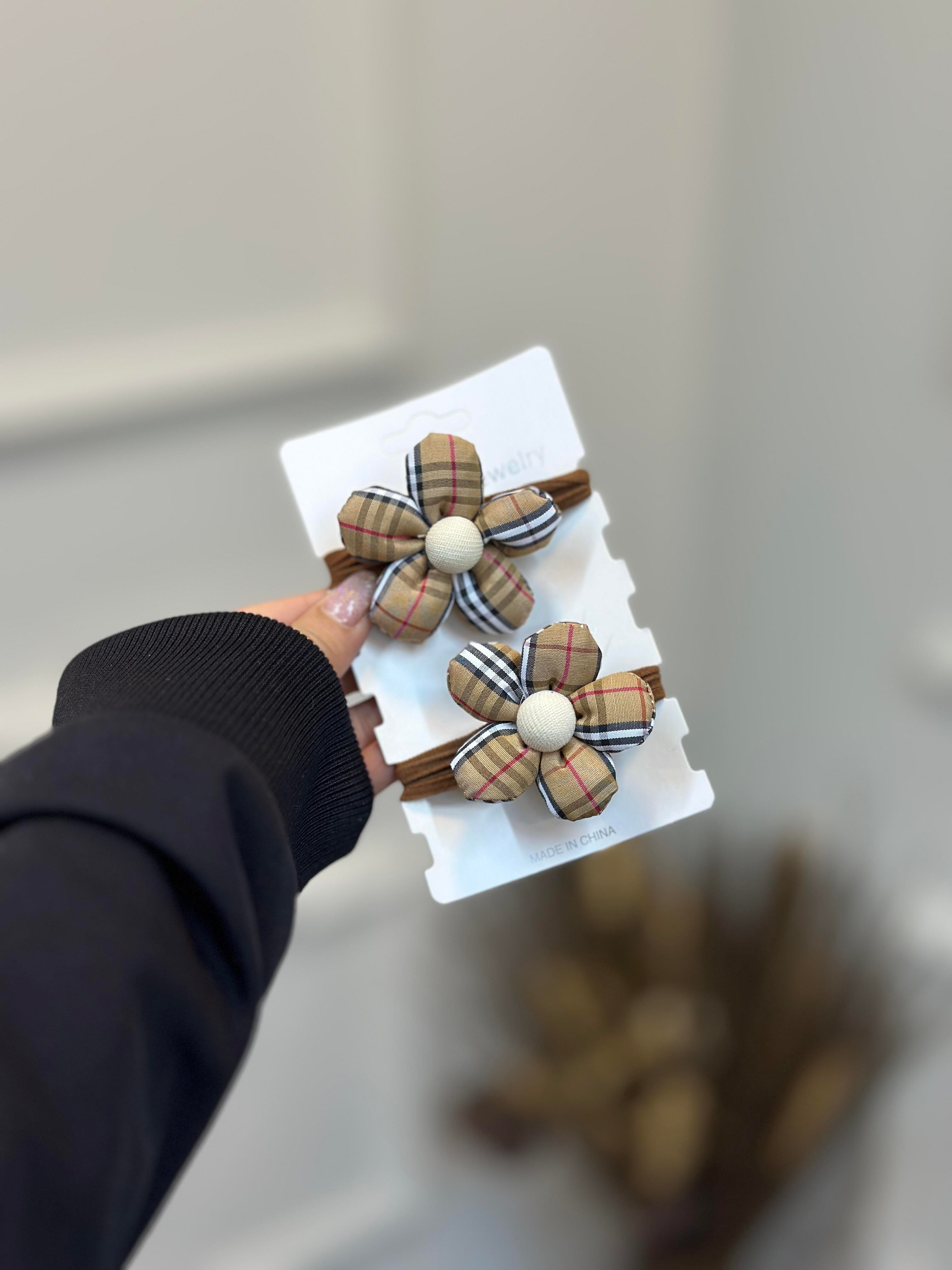 2'li Burberry Kahve Bağlama Tokası