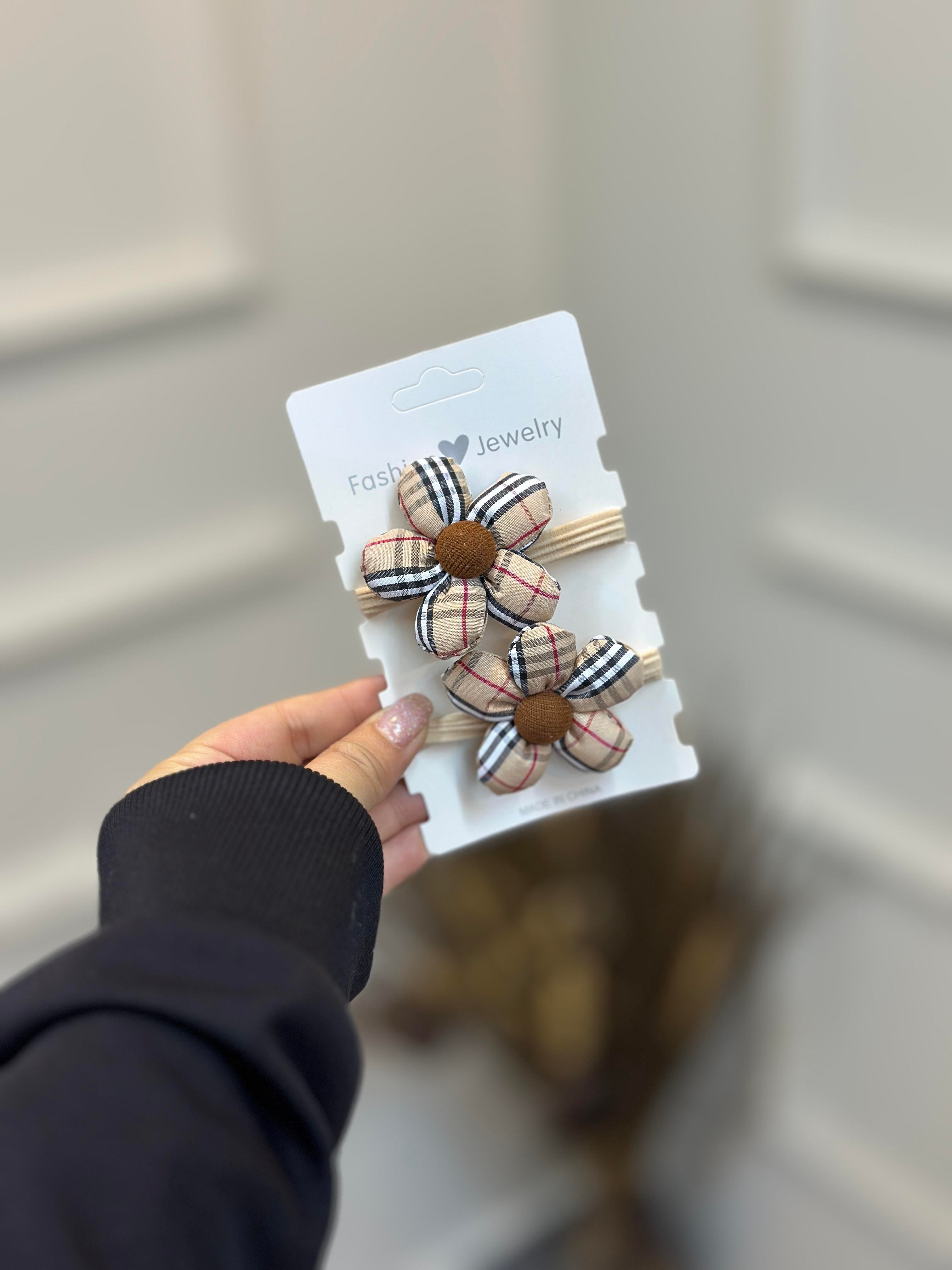 2'li Burberry Krem Bağlama Tokası