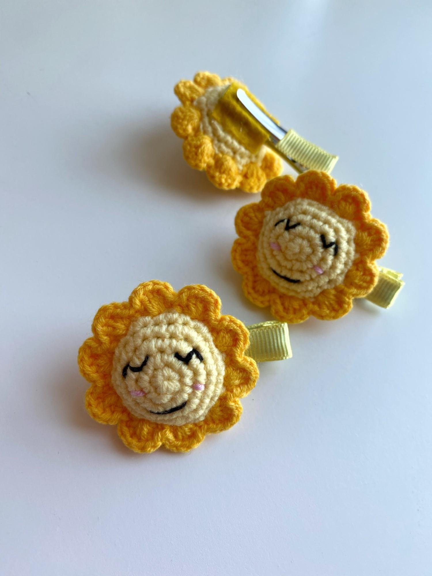 Güneş Amigurumi Klips Toka