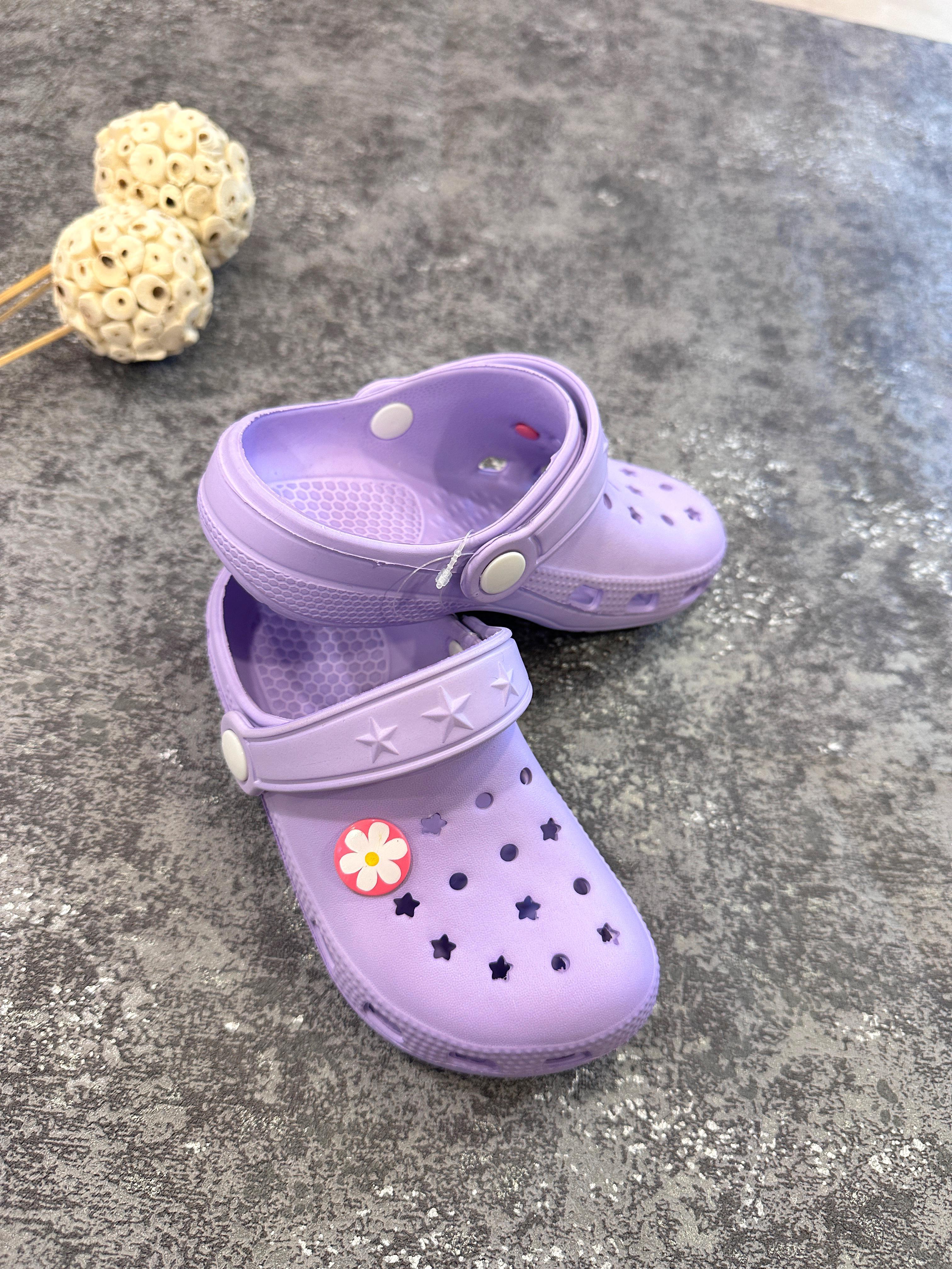 Lila Çocuk Crocs
