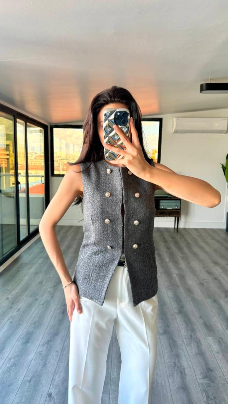 CHANEL FABRIC YELEK FÜME