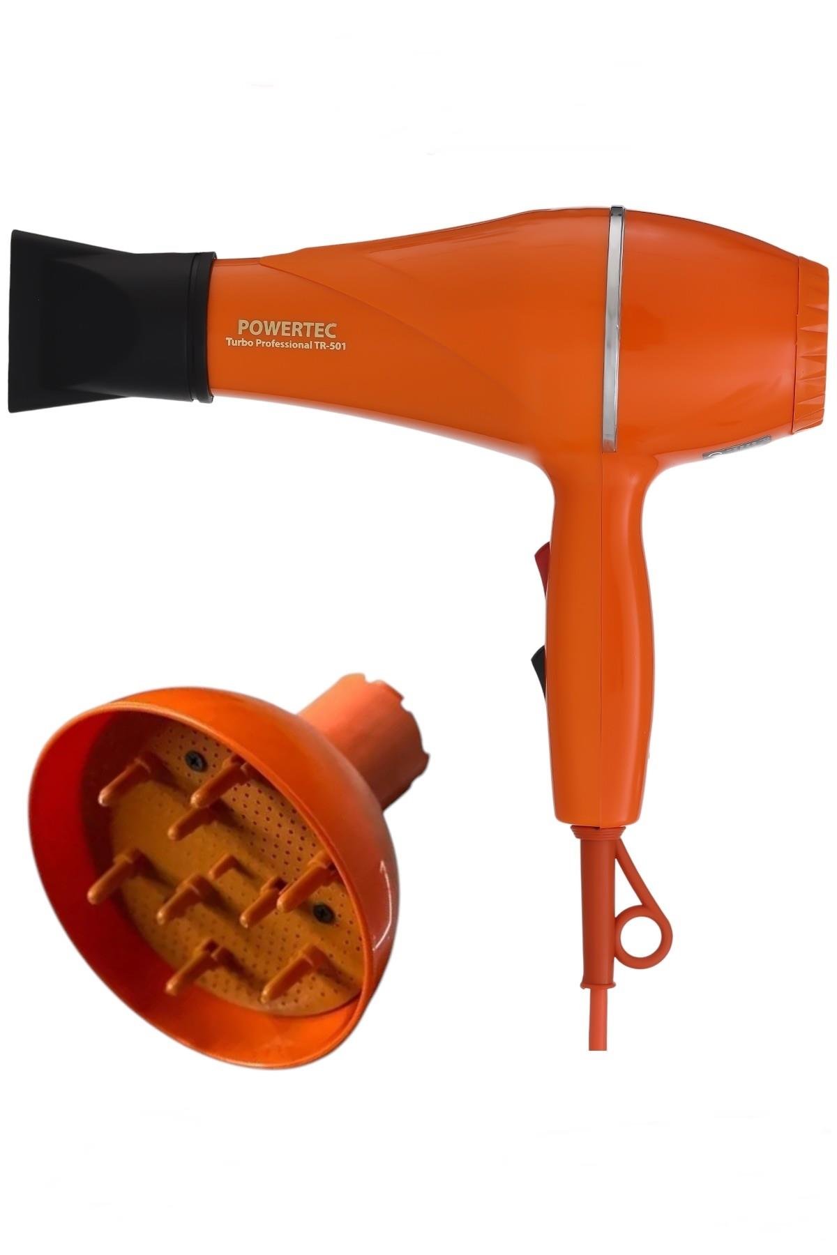 Powertec TR-501+Renkli Vigo Başlıklı Profesyonel Renkli Fön Makinesi