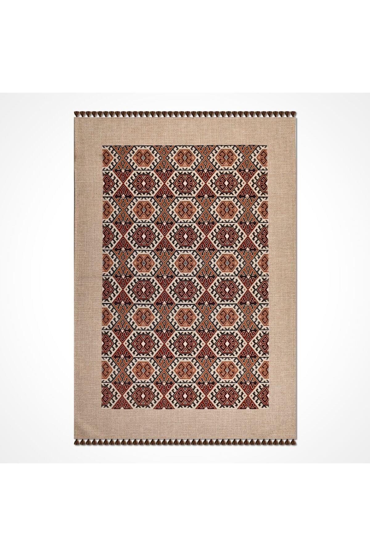 Efil EK07K Akrilik Klasik Desenli Salon Oturma Odası Mutfak Halı Yolluk