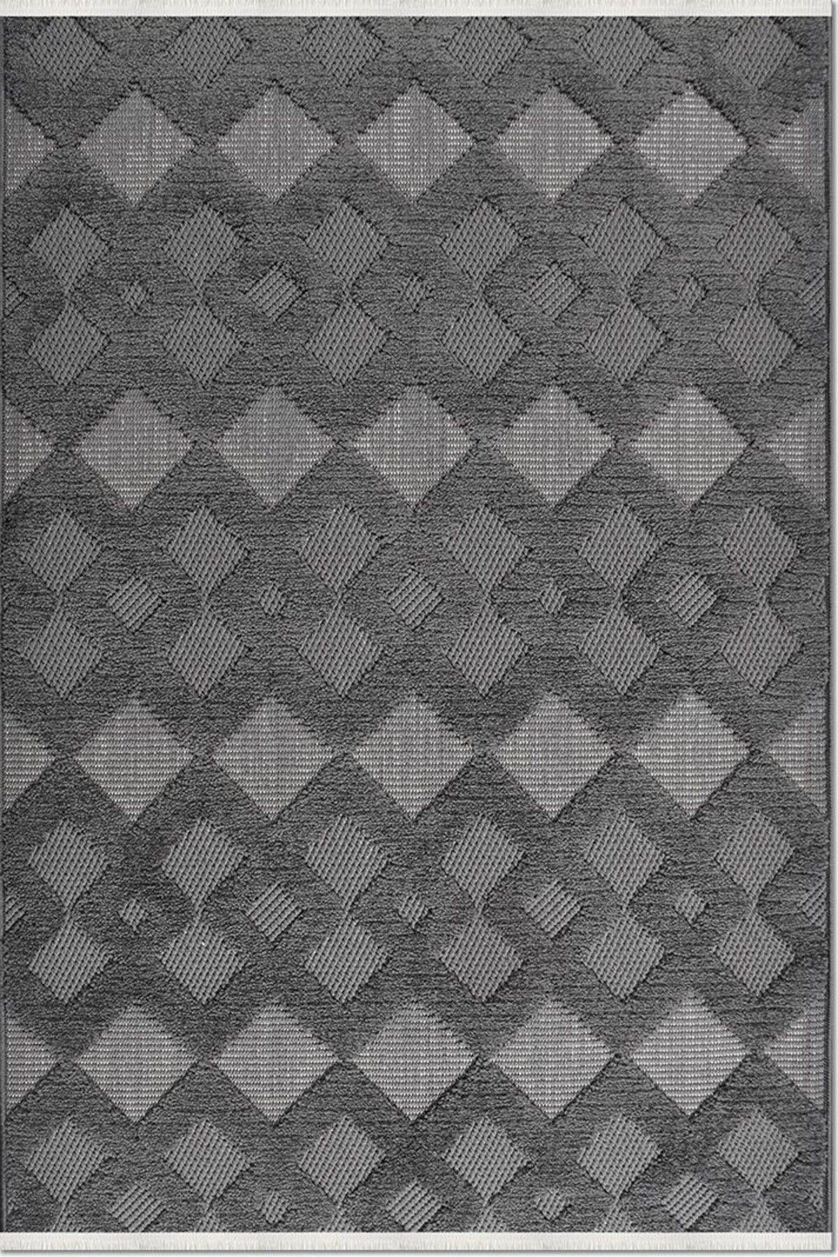 Perth PL04 Antrasit Tozumaz Dekoratif Salon Antre Mutfak Yatak Odası Halısı Yolluk Kilim