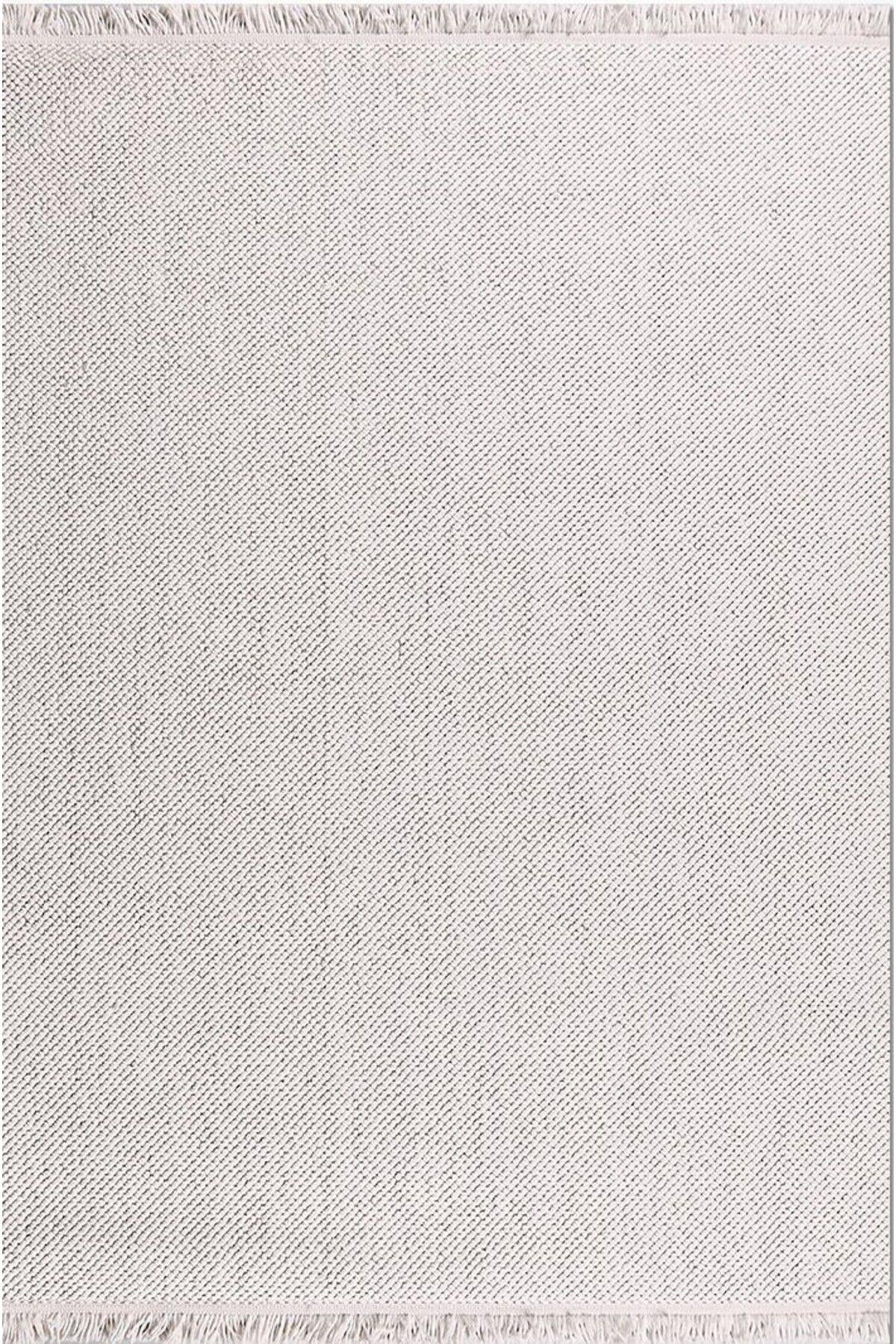 Polk Beyaz Bukle Örme Loop Antre Salon Mutfak Balkon Tozmaz Halı Yolluk Kilim