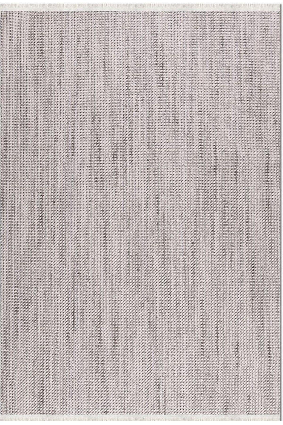 Polk Gri Bukle Örme Loop Antre Salon Mutfak Balkon Tozmaz Halı Yolluk Kilim