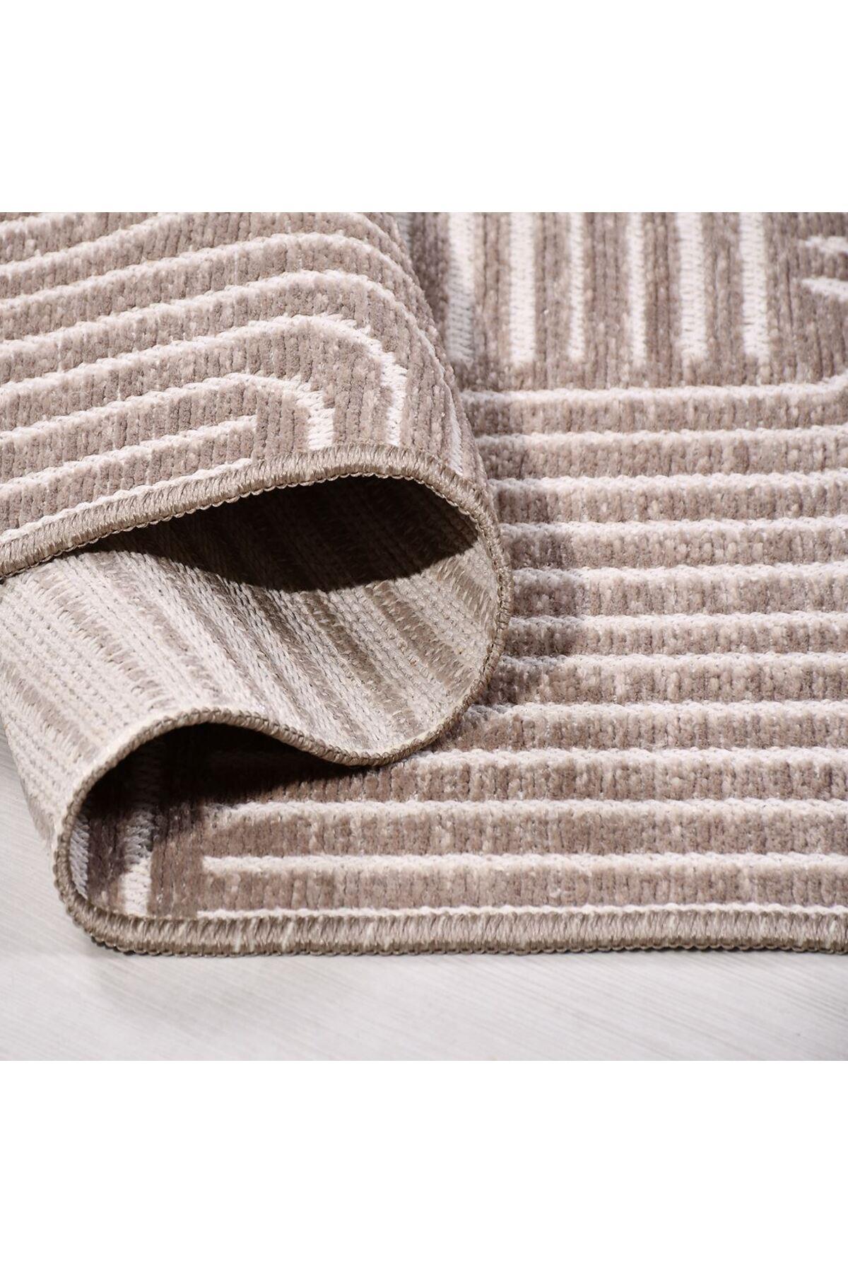 Rank Koleksiyonu 6111K Özel Ölçü Modern Jakarlı Dokuma Yıkanabilir Tozsuz Kilim Yolluk