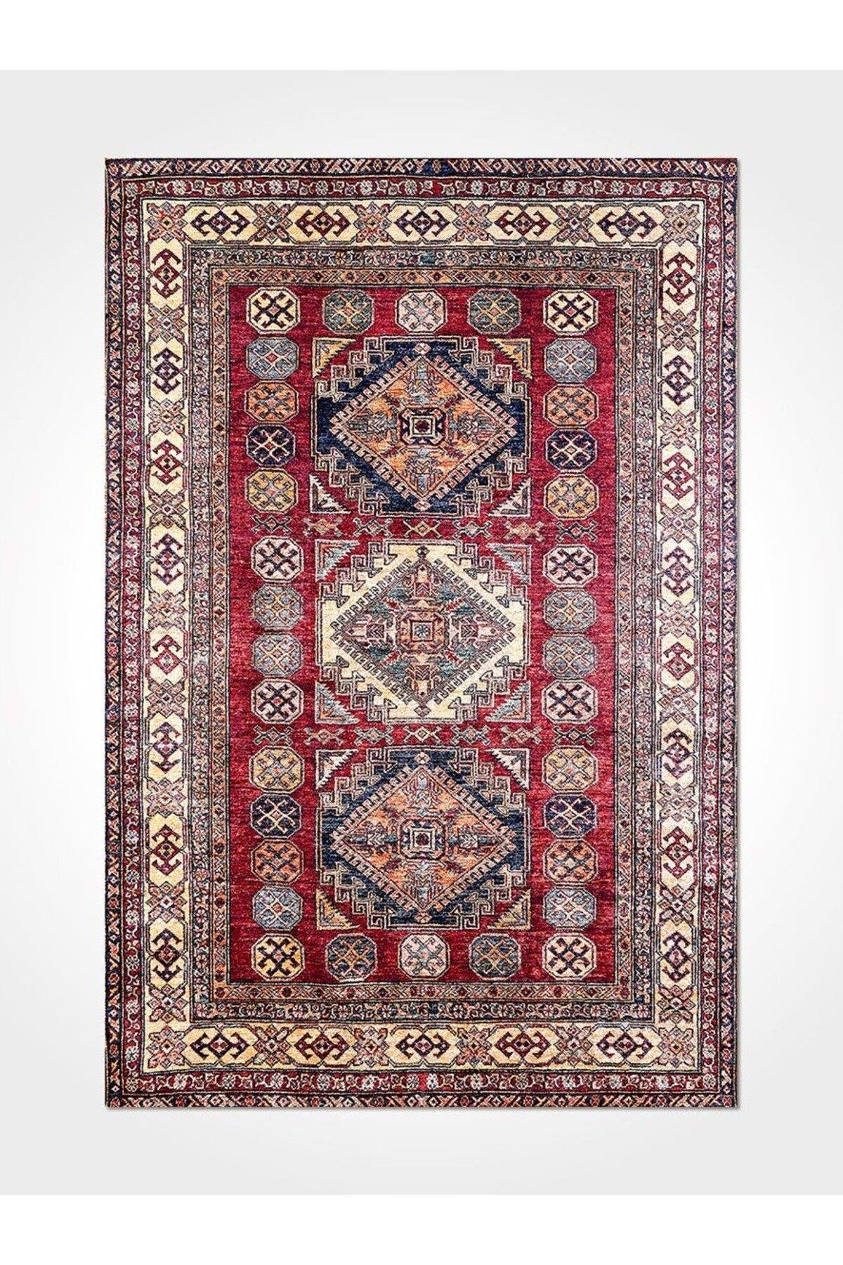Retro 1039PC Multi Vintage Baskı Halı  Silinebilir Yıkanabilir Salon Antre Mutfak Halı Yolluk