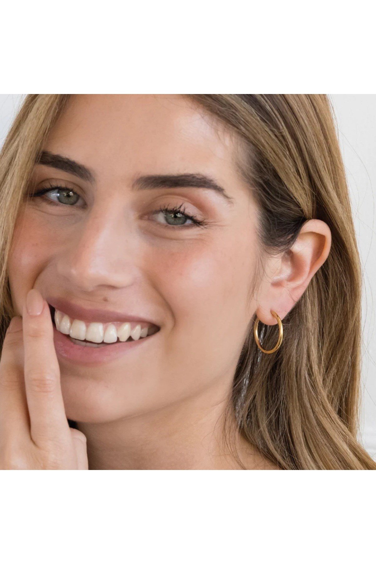 18 mm Cerrahi Çelik Gold Halka Küpe