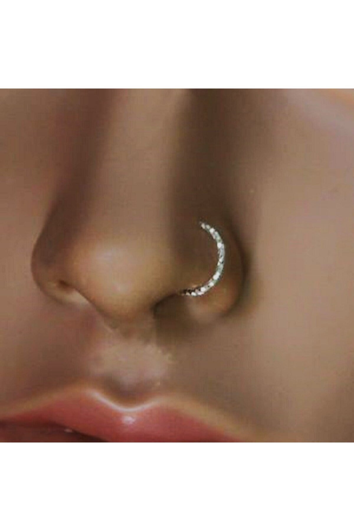 925 Ayar Gümüş Burgu Halka Hızma Burun Piercing 9 mm