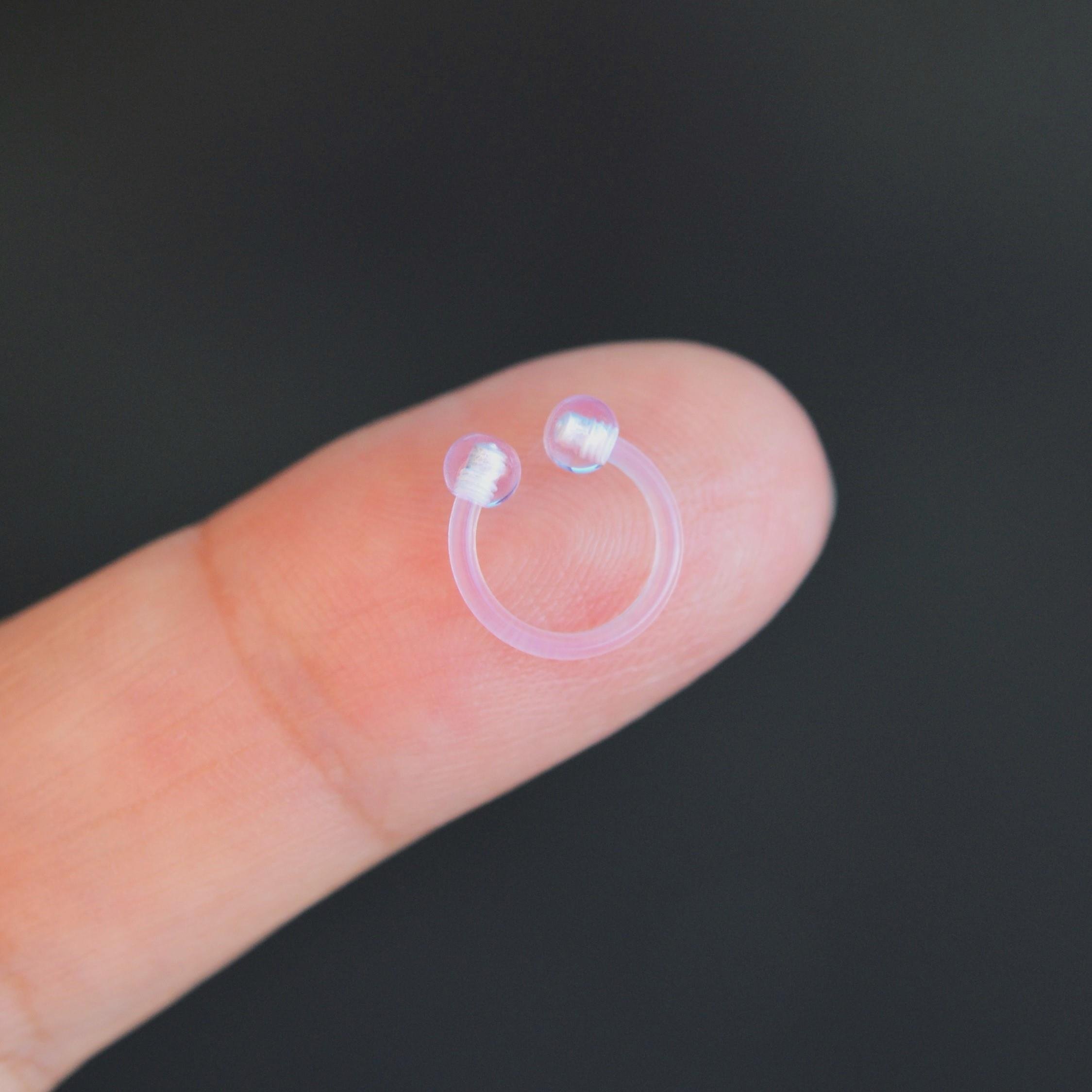 Alerji Yapmayan Bioplast Esnek Piercing Silikon Piercing Tragus Helix Kıkırdak