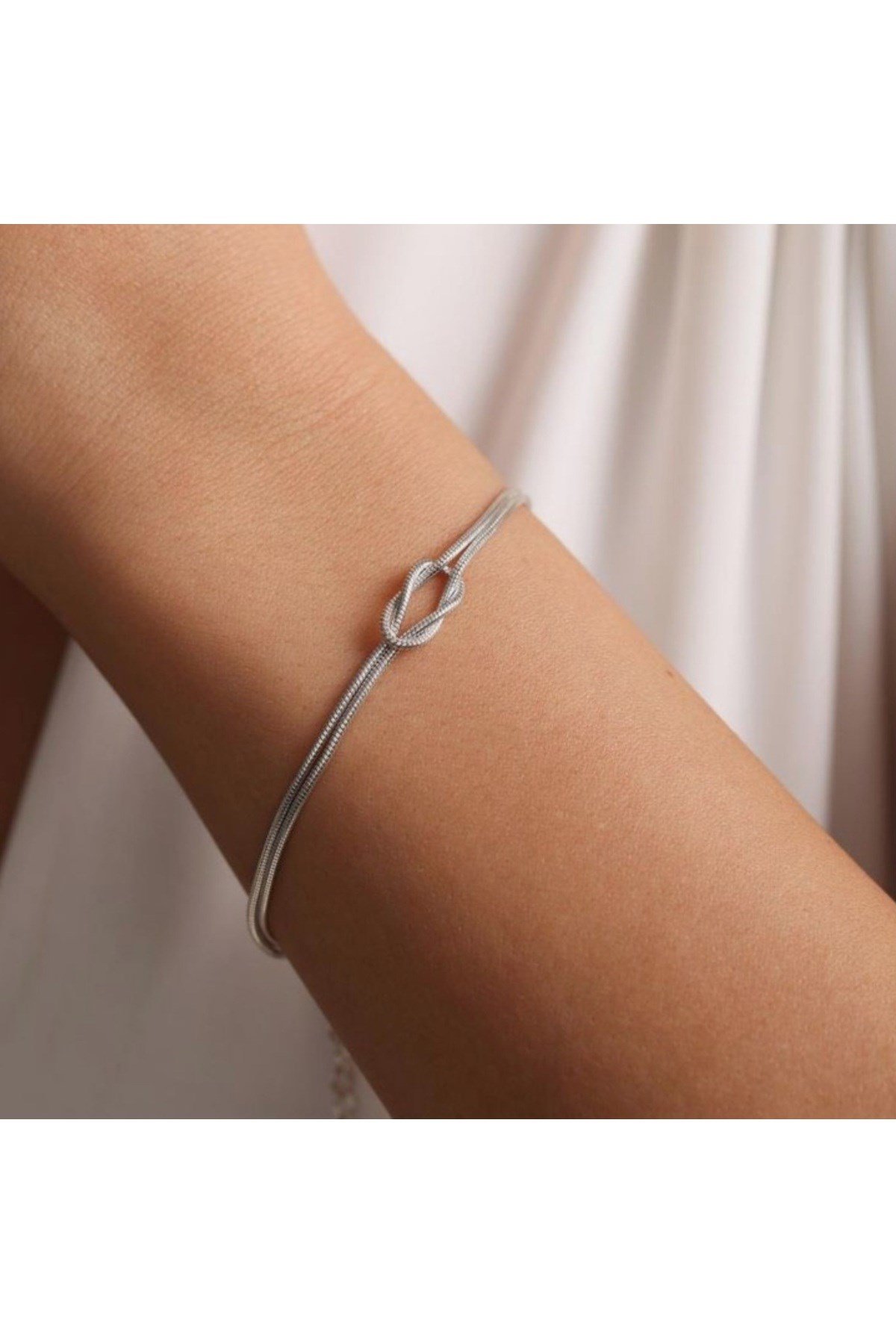 İki Sıralı Çelik Bileklik Unisex BBF Hediyelik Sevgiliye
