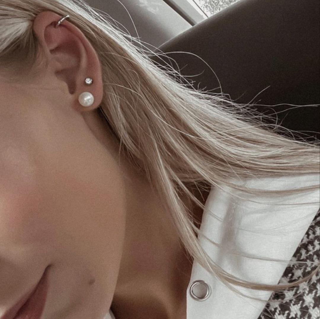 Sade İnci Küpe 10 mm
