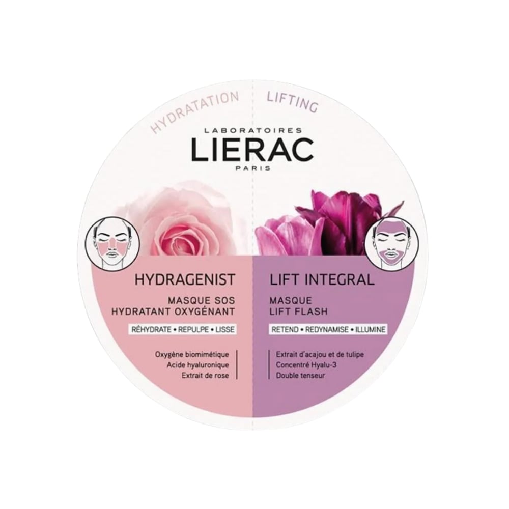 Lierac Duo Mask Hydragenist + Lift Kırışıklık Karşıtı Nemlendirici + Sıkılaştırıcı Maske 2x6 ml