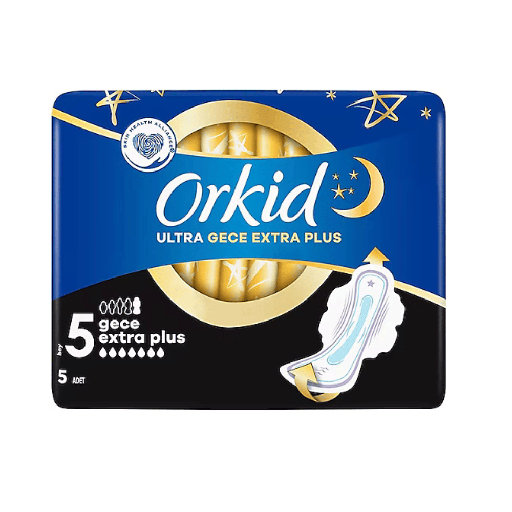 Orkid Ultra Hijyenik Ped Gece Extra Plus No: 5 5'li