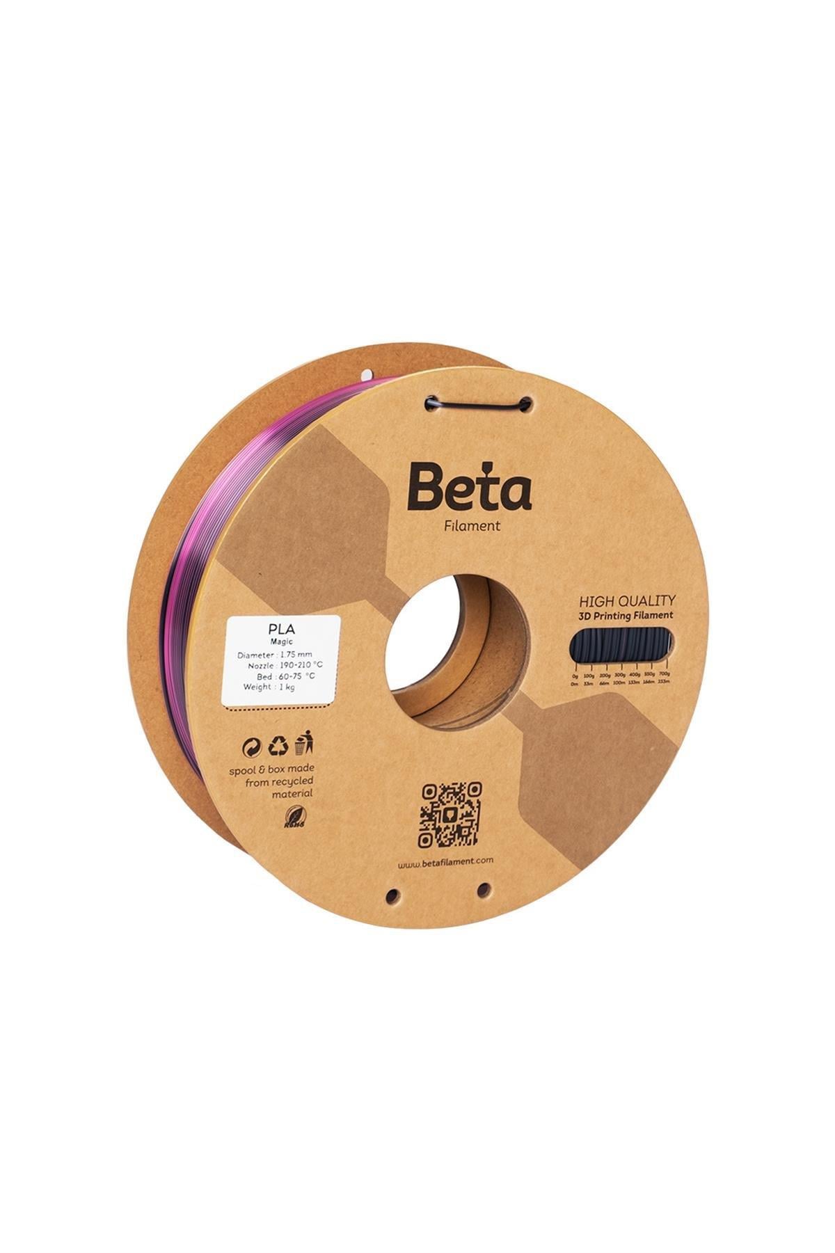 Beta PLA-Magic Silk Black-Rose Red