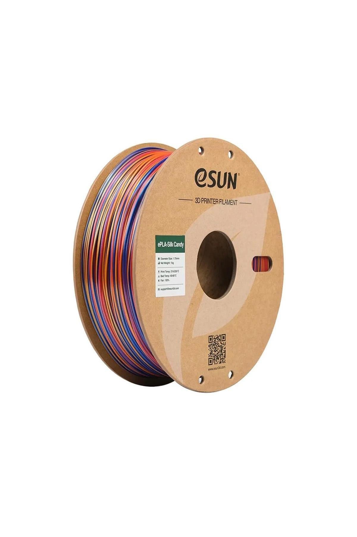 Esun PLA-Silk Candy Filament Kırmızı-Altın-Mavi