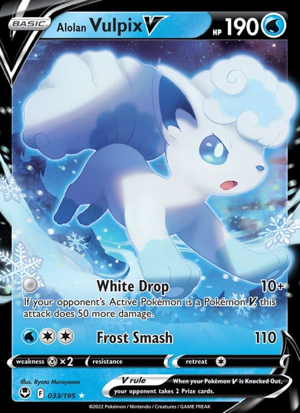 Alolan Vulpix V - Silver Tempest #033