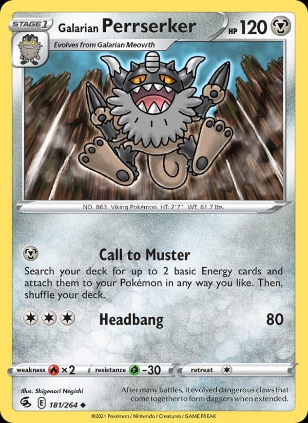 Fusion Strike - Galarian Perrserker #181