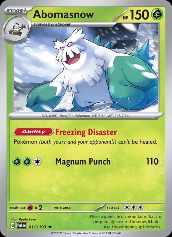 Paldea Evolved - Abomasnow [Reverse Holo] #011