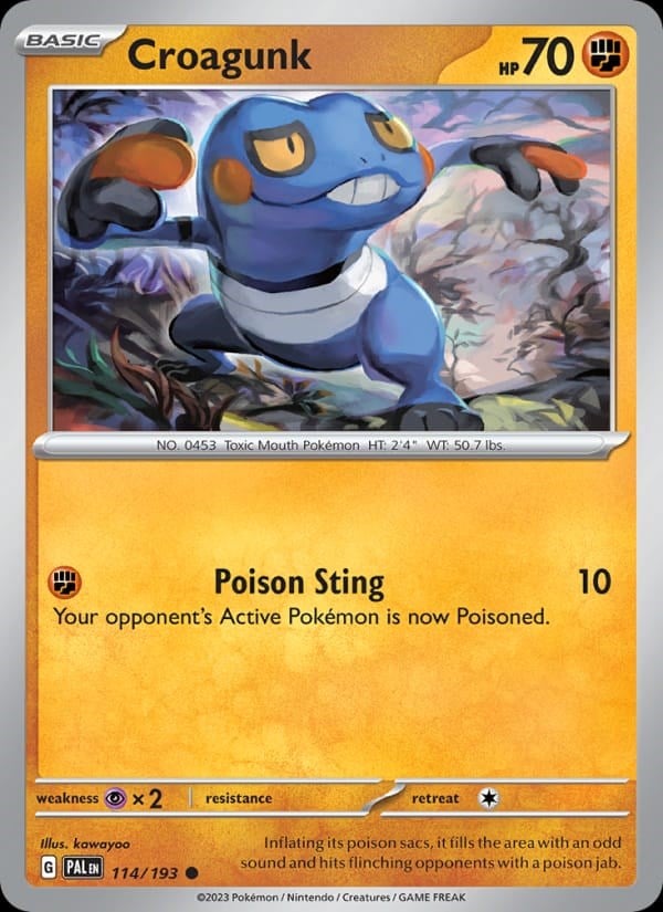 Paldea Evolved - Croagunk [Reverse Holo] #114