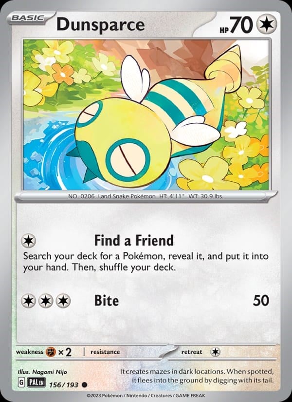 Paldea Evolved - Dunsparce [Reverse Holo] #156