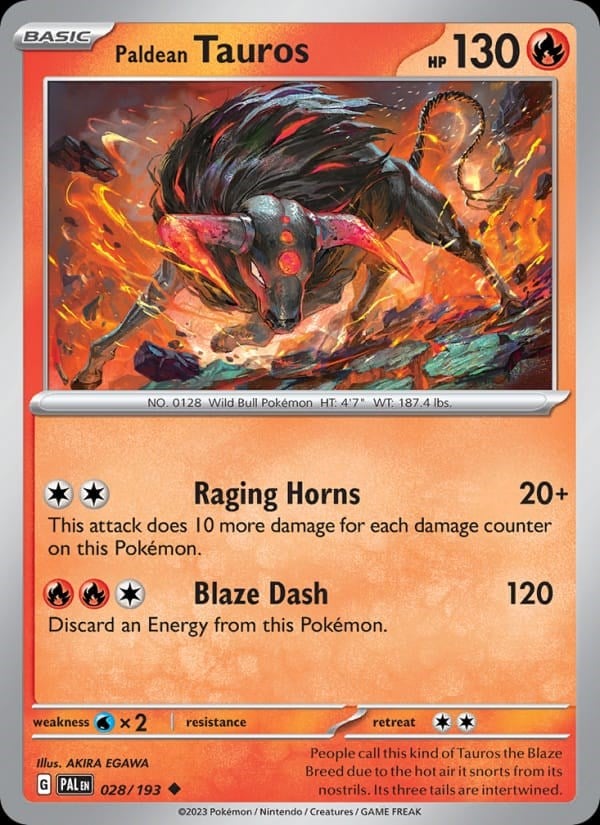 Paldea Evolved - Paldean Tauros [Reverse Holo] #028