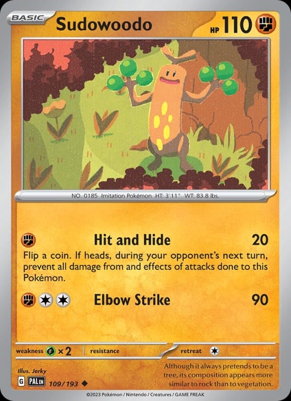 Paldea Evolved - Sudowoodo [Reverse Holo] #109