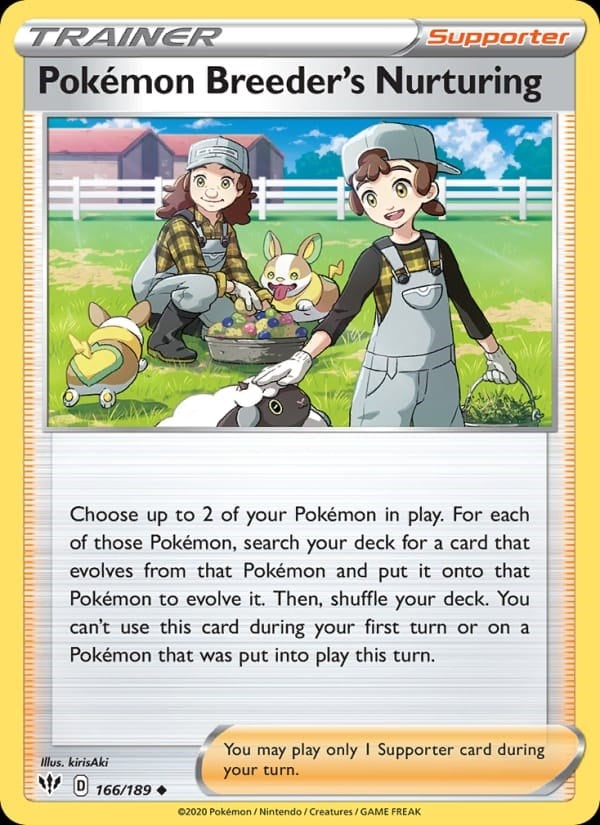 Pokémon Breeder's Nurturing - Darkness Ablaze #166 #Normal