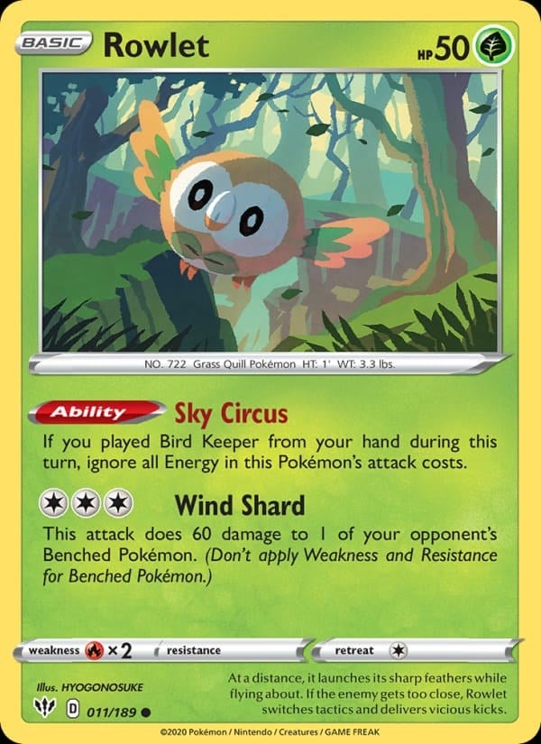 Rowlet - Darkness Ablaze #11 #Normal