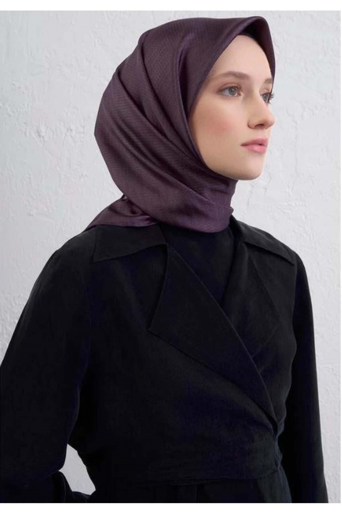 2025 Desenli Saf İpek Twill Eşarp 9415-31