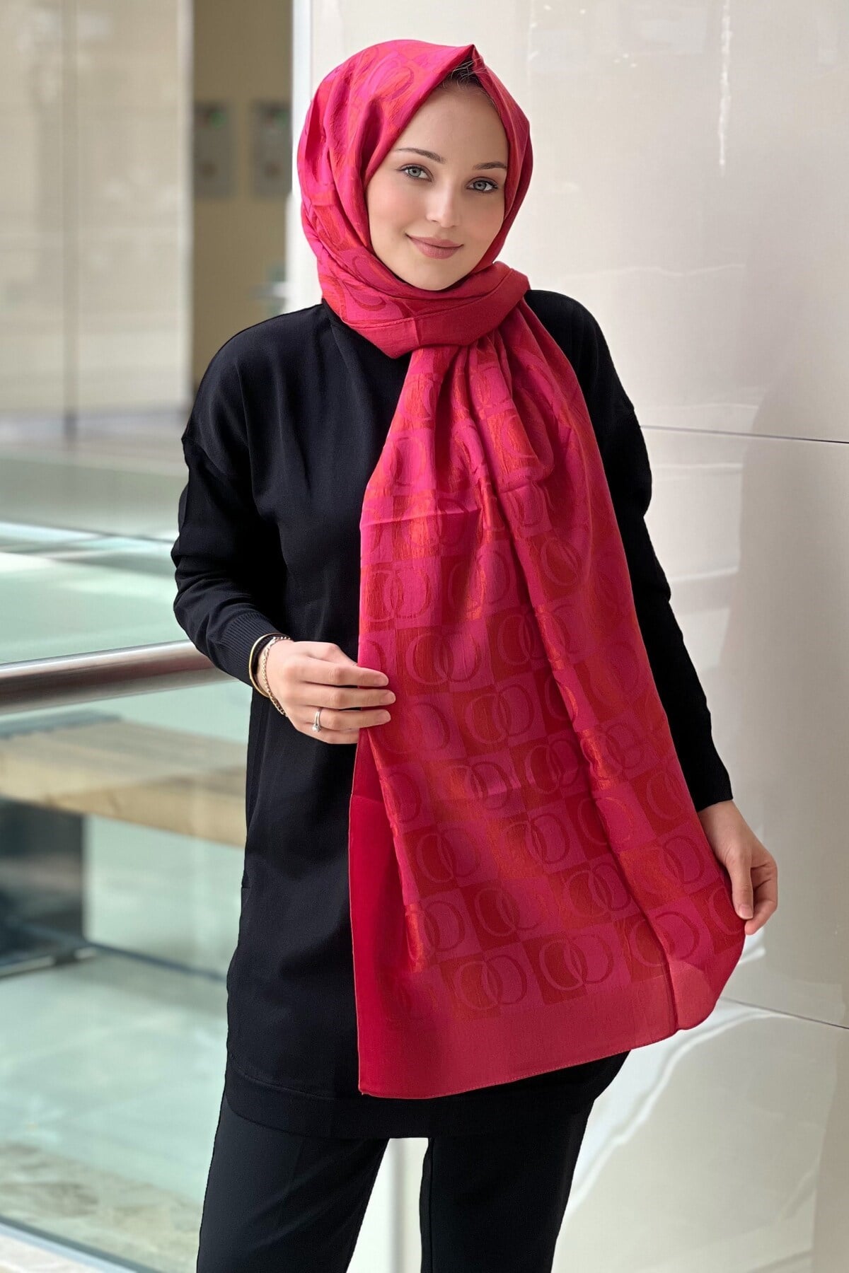 3001 Dama Desen Naia Pamuk Şal