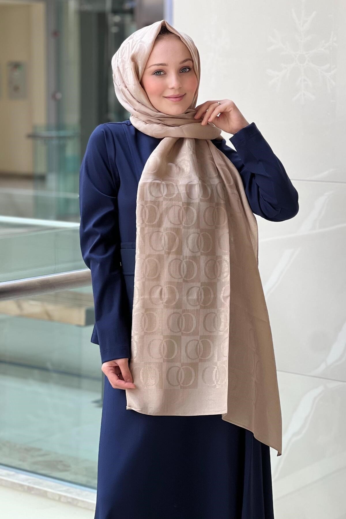 3001 Dama Desen Naia Pamuk Şal
