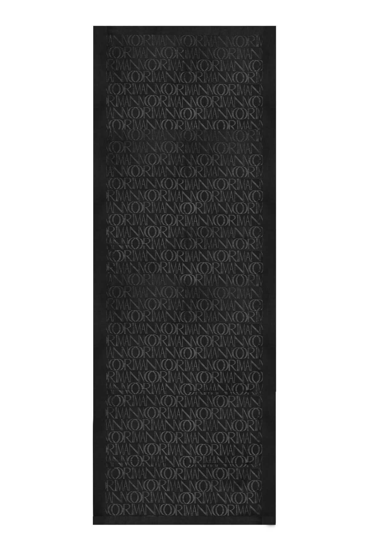 3046 İmza Monogram Shiny Jakar Şal 70x200