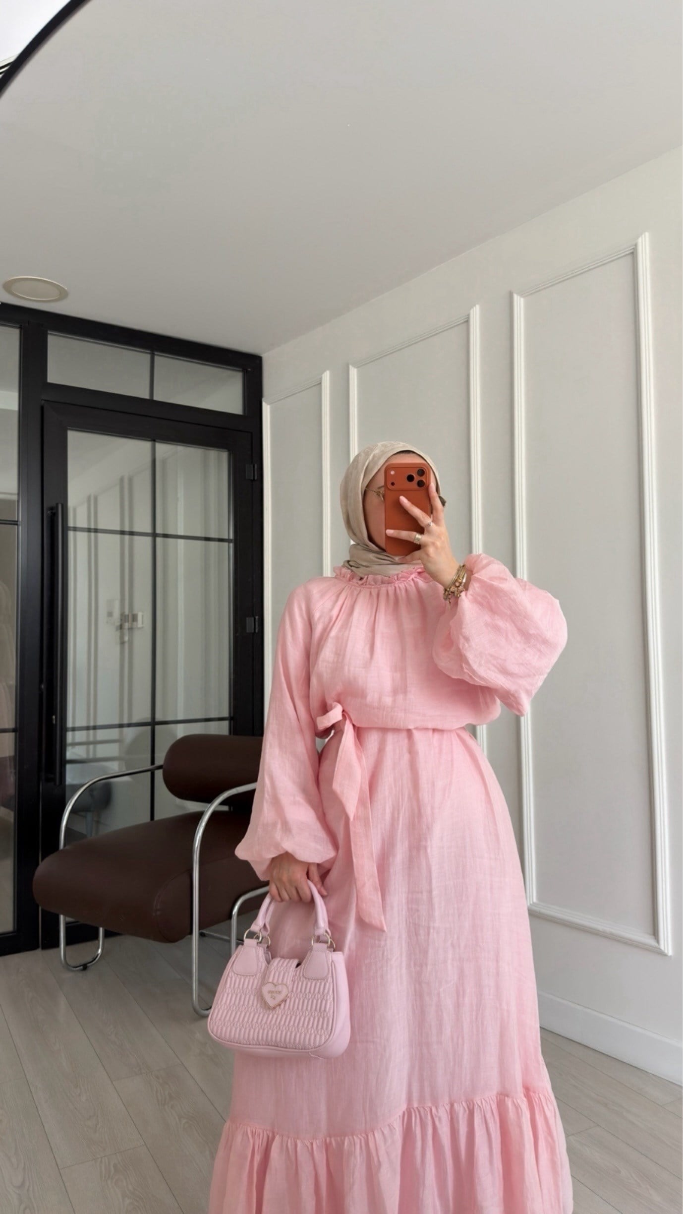 Astarlı Elbise - Pembe