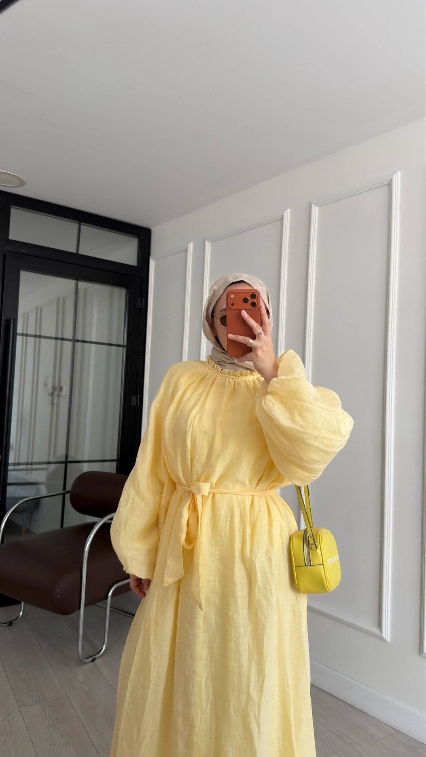 Astarlı Elbise - Sarı