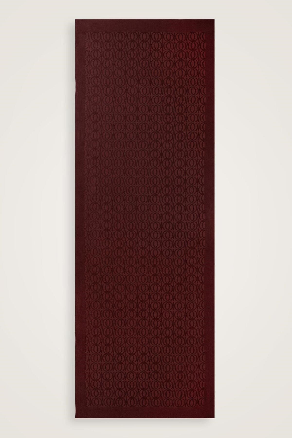 Bambunoor Bordo Naia Pamuk Şal 70x210