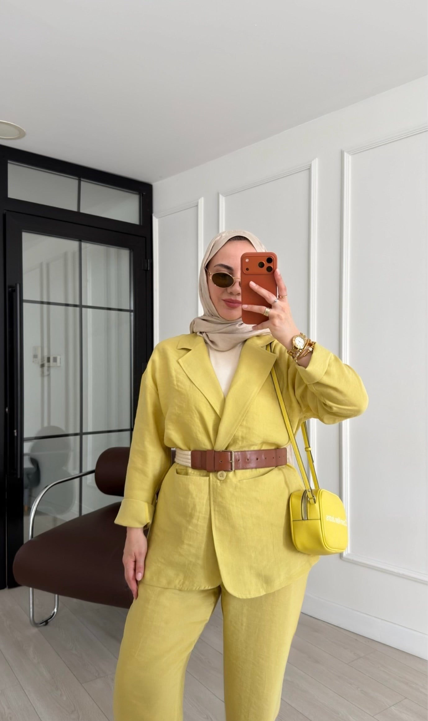 Blazer ceket pantolon takım - Sarı