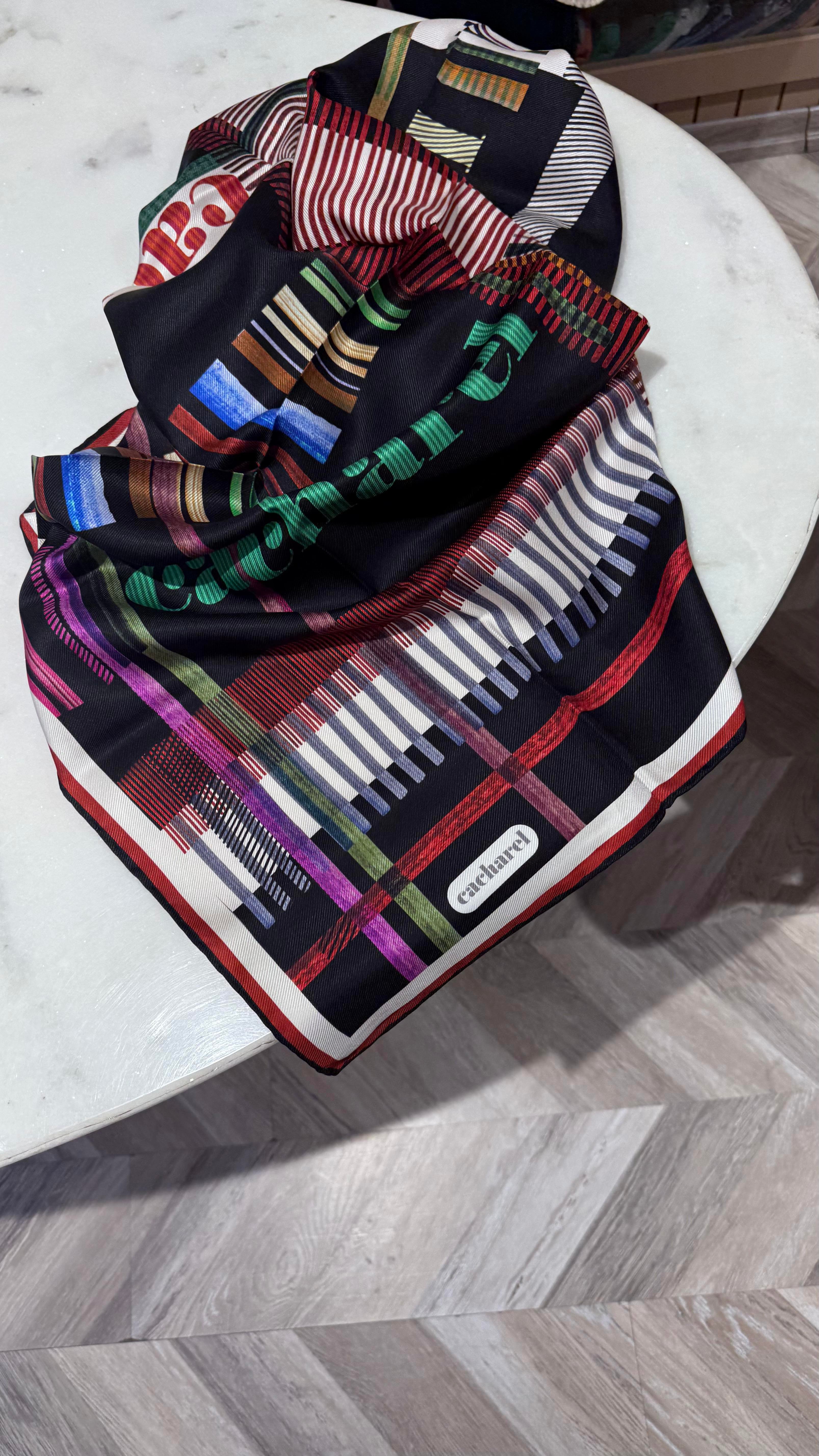 Cacharel Desenli İpek Twill Eşarp