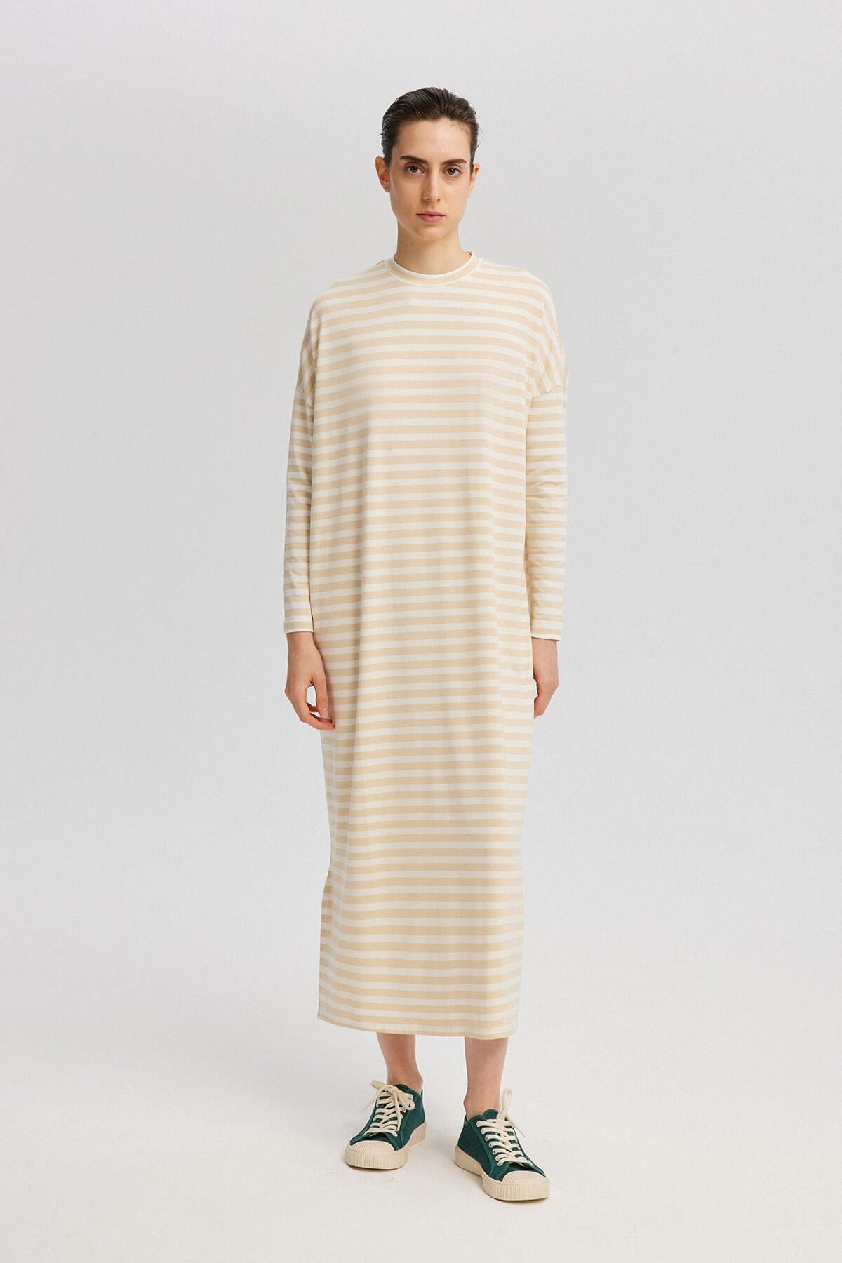 ÇİZGİLİ OVERSIZE ELBİSE