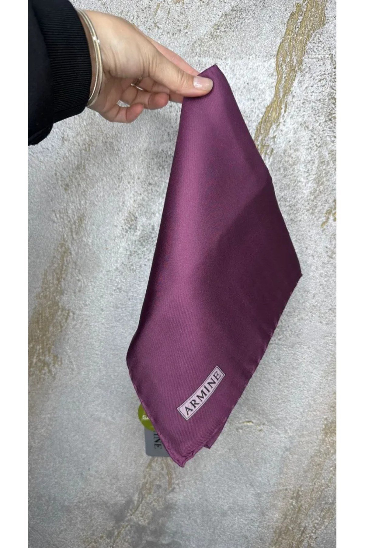 Düz Boyalı Eşarp Twill Gül Kurusu