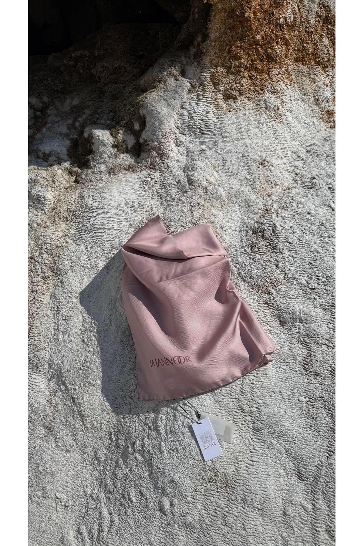 İmannoor Çift Taraflı Mulberry İpek Şal Pembe