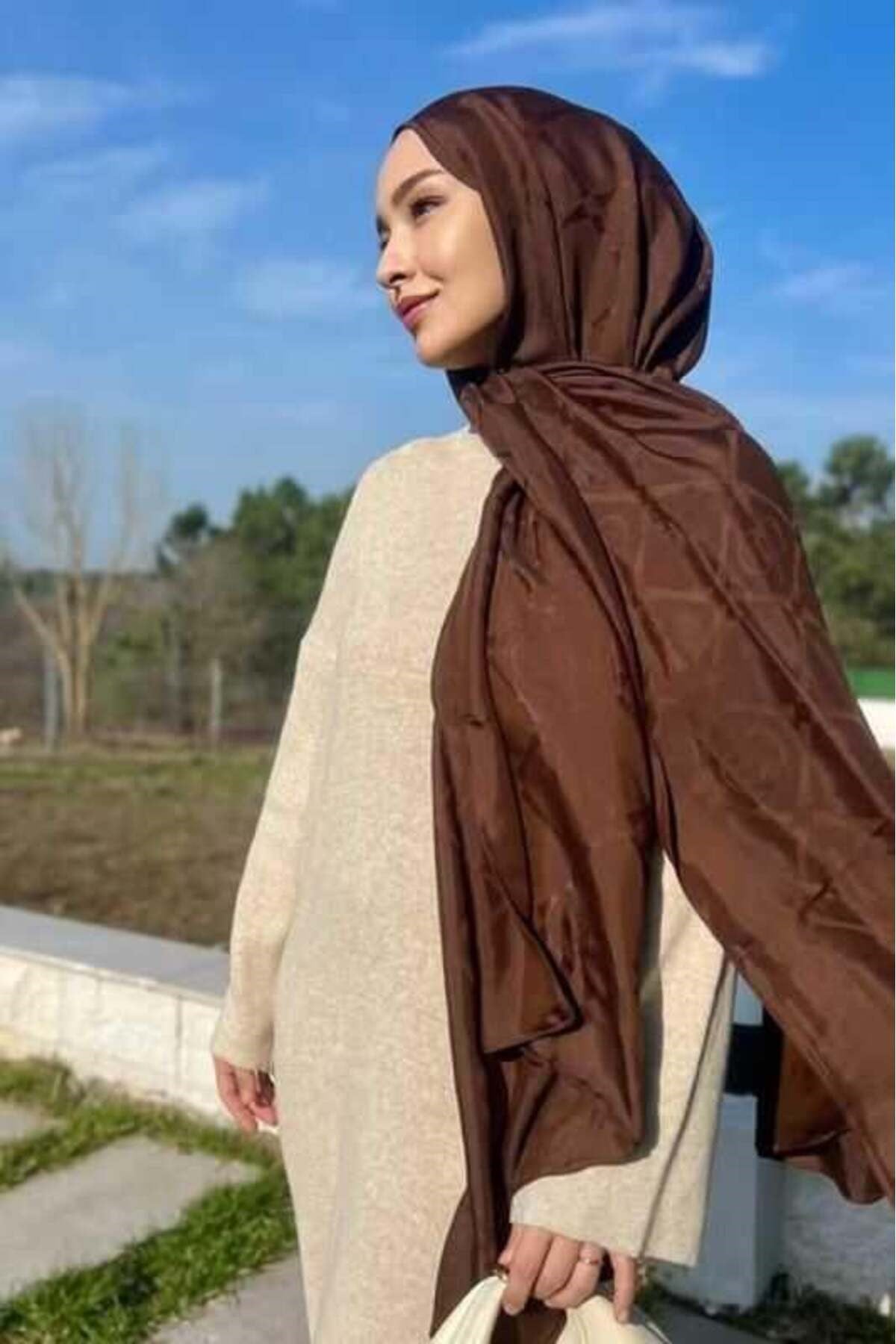 İmannoor İman I Baklava Kahverengi Ramy Jakar Şal