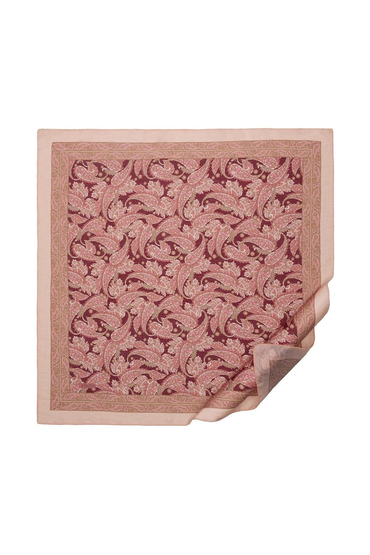 İpekev Mezopotamya Model 03 Desenli Tensel Soft Eşarp 02226-Kum Beji