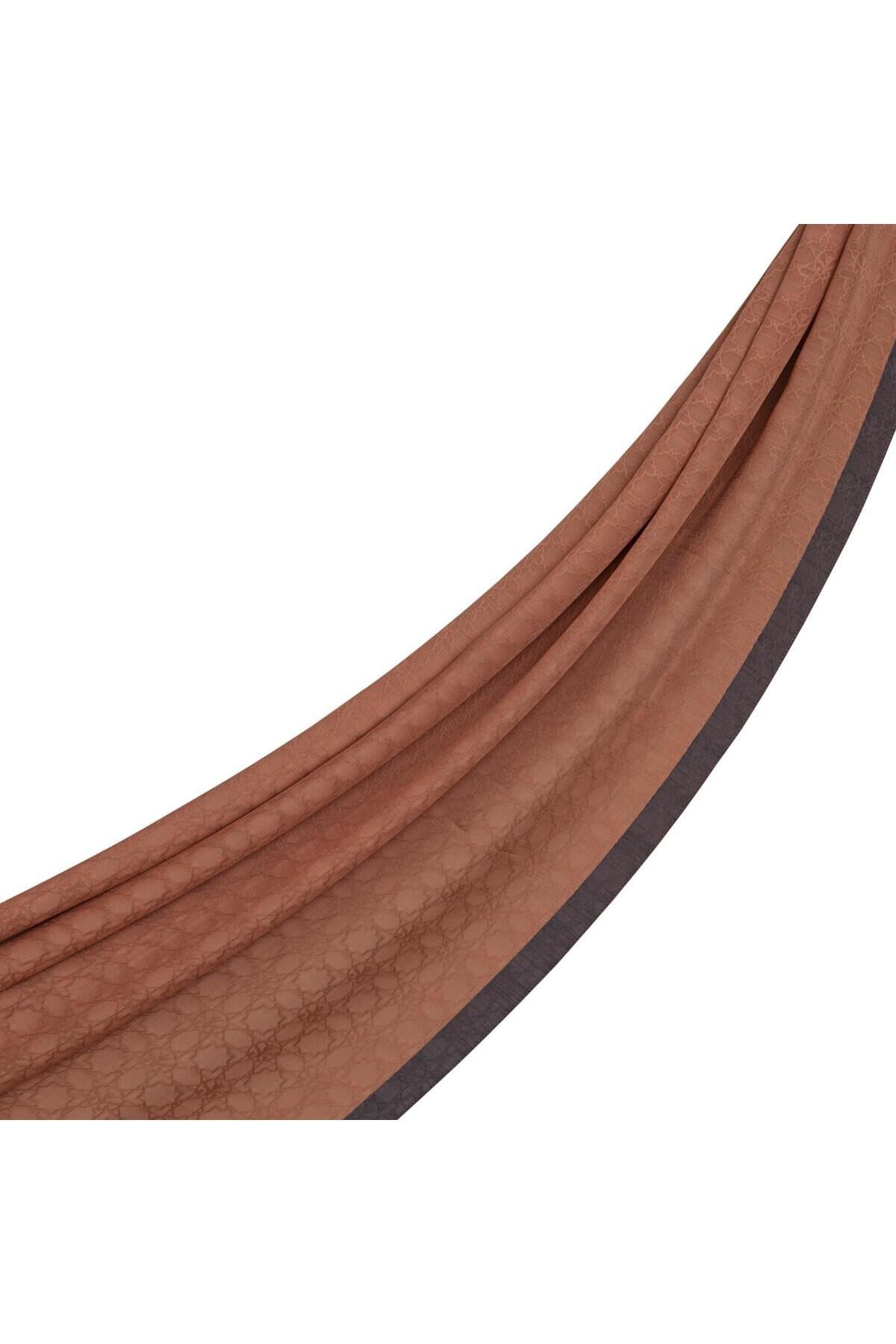 İpekevi Dört Mevsim Monogram Desen Şal 04356-Şeftali